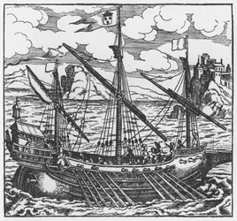 Galeone francese operante nei porti del Levante dai tempi di Luigi XI (1423-83)